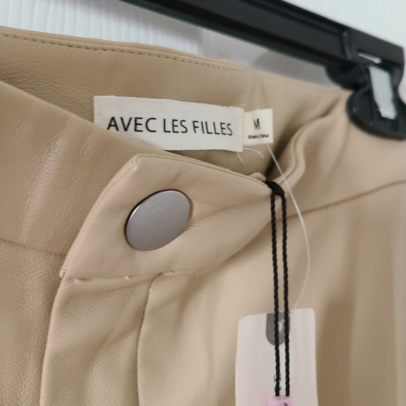 NWT Avec Les Filles Vgan Lather Pants - Picture 4 of 7